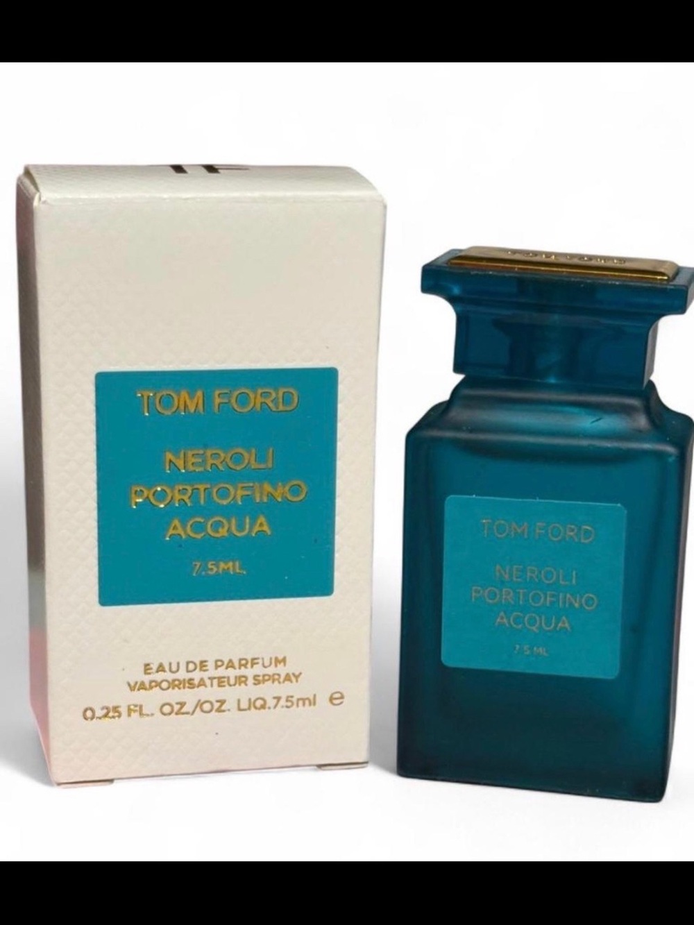 Tom Ford Neroli Portofino Acqua Mini Bottle - Teal & Gold Accents
